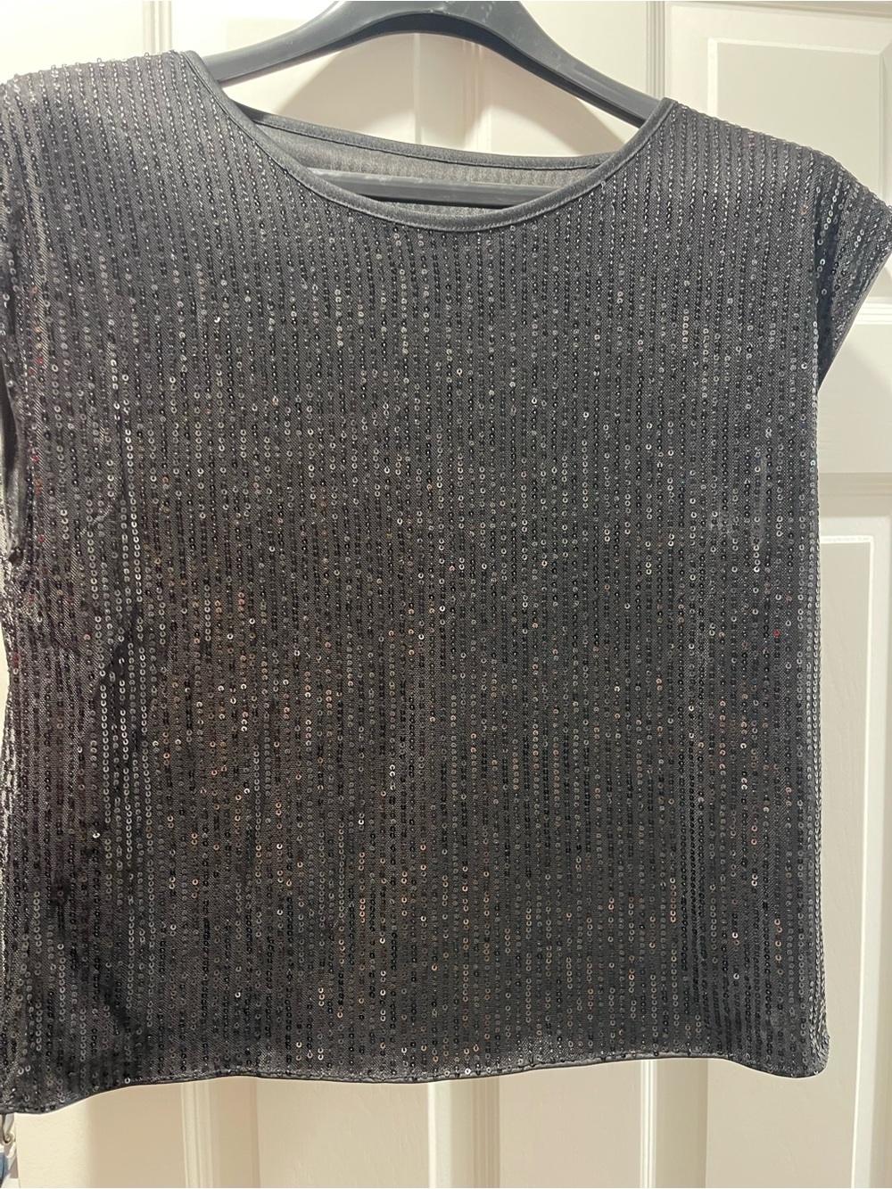 Sequined Black Women’s Top